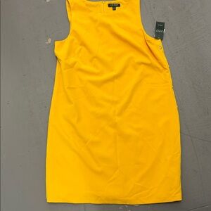 Ralph Lauren Yellow Sleeveless Sheath Mini Dress